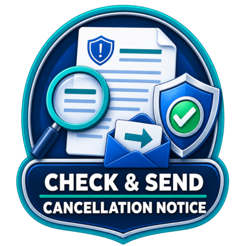 Check & Send Cancellation Notice