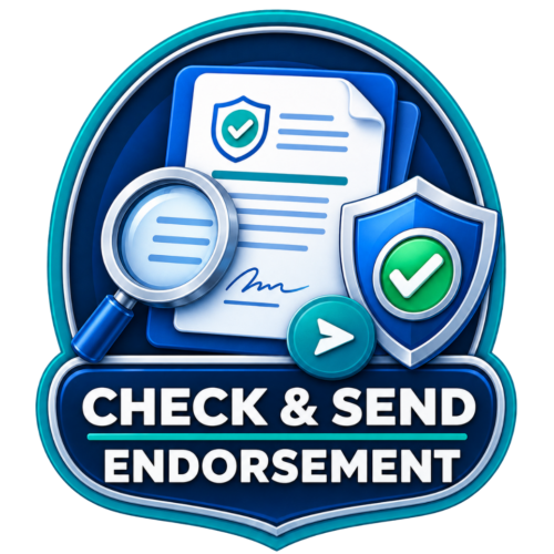 Check & Send Endorsement